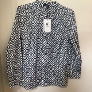OLSEN:  Geometric Patterned Women’s Shirt (NWT)